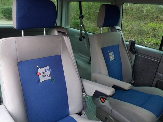 VW T4 pojedyncze fotele w drugim rzędzie
